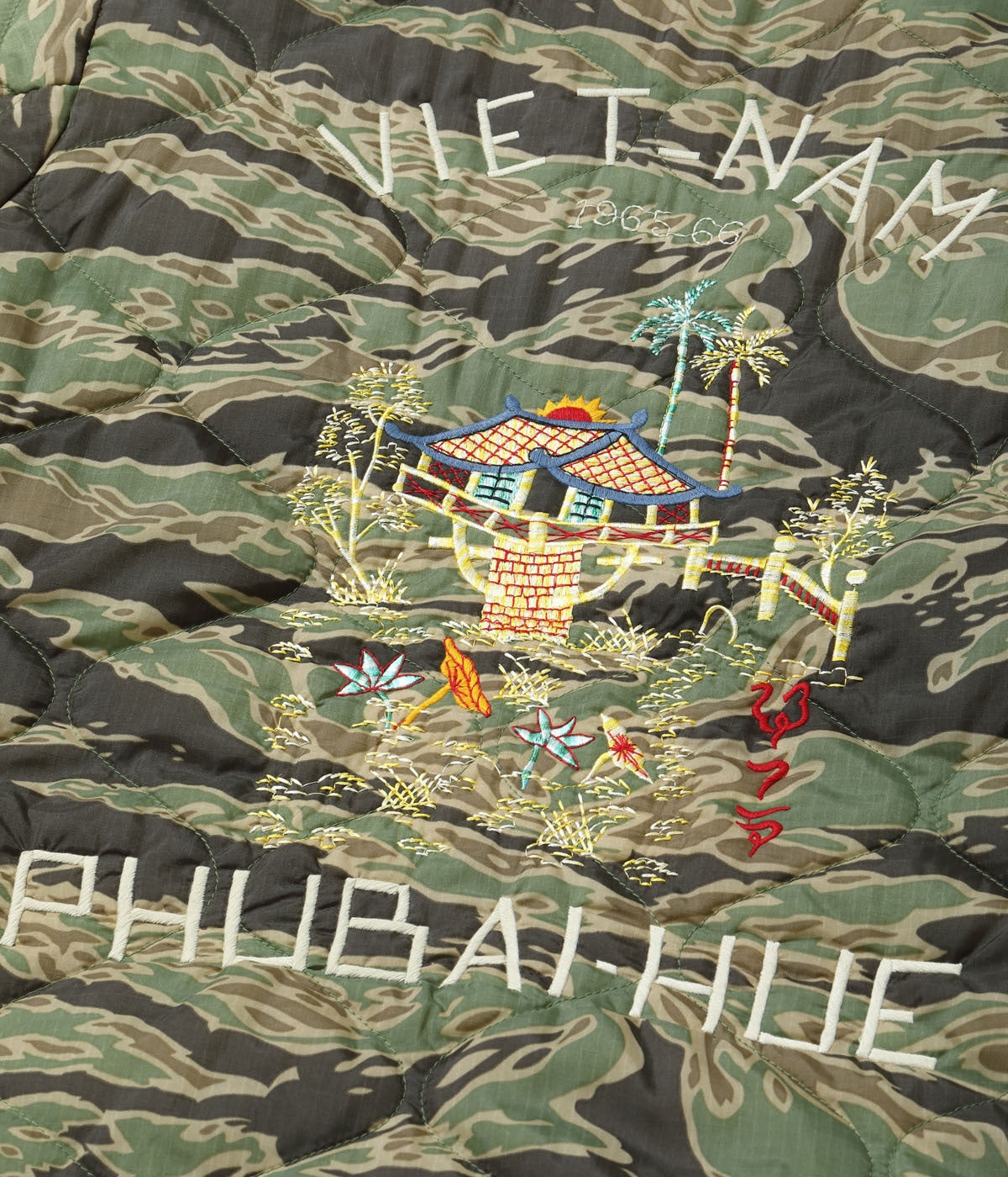 TT15800 Mid 1960s Style Reversible Vietnam Jacket “VIET-NAM MAP” × “LANDSCAPE” - GREEN