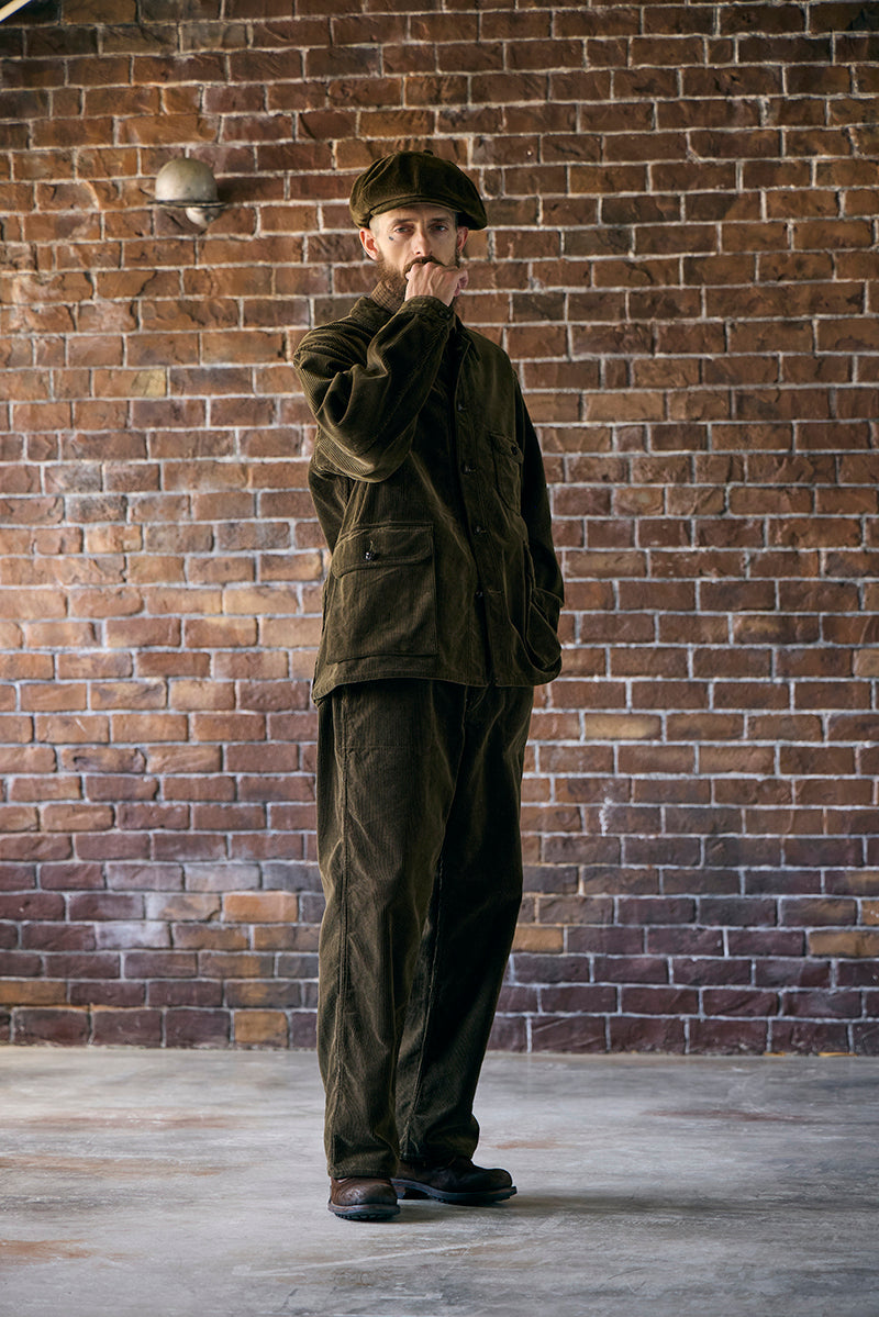 FRENCH WORK JACKET 8W CORDUROY - DARK BROWN