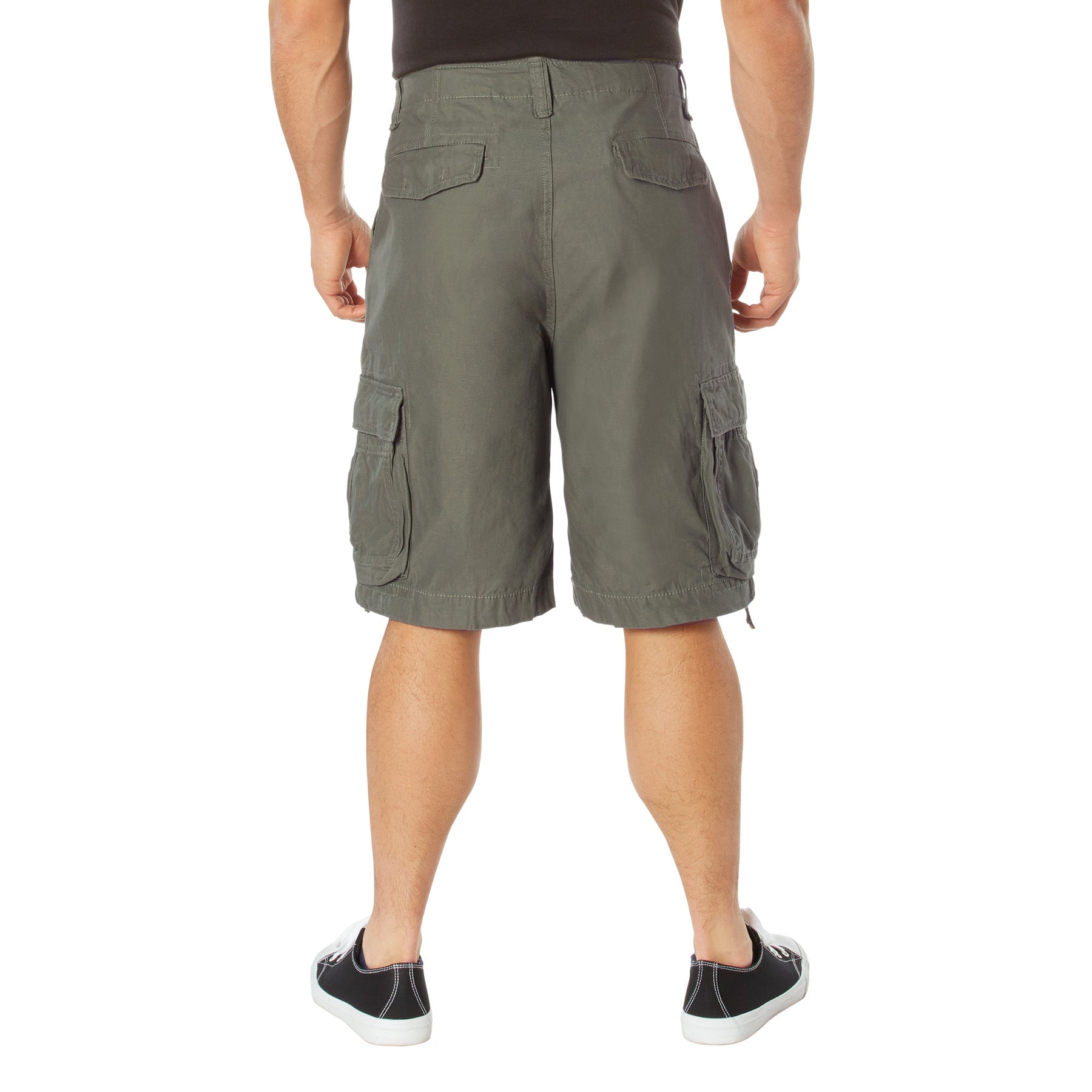 Vintage Utility Cargo Shorts - OLIVE DRAB