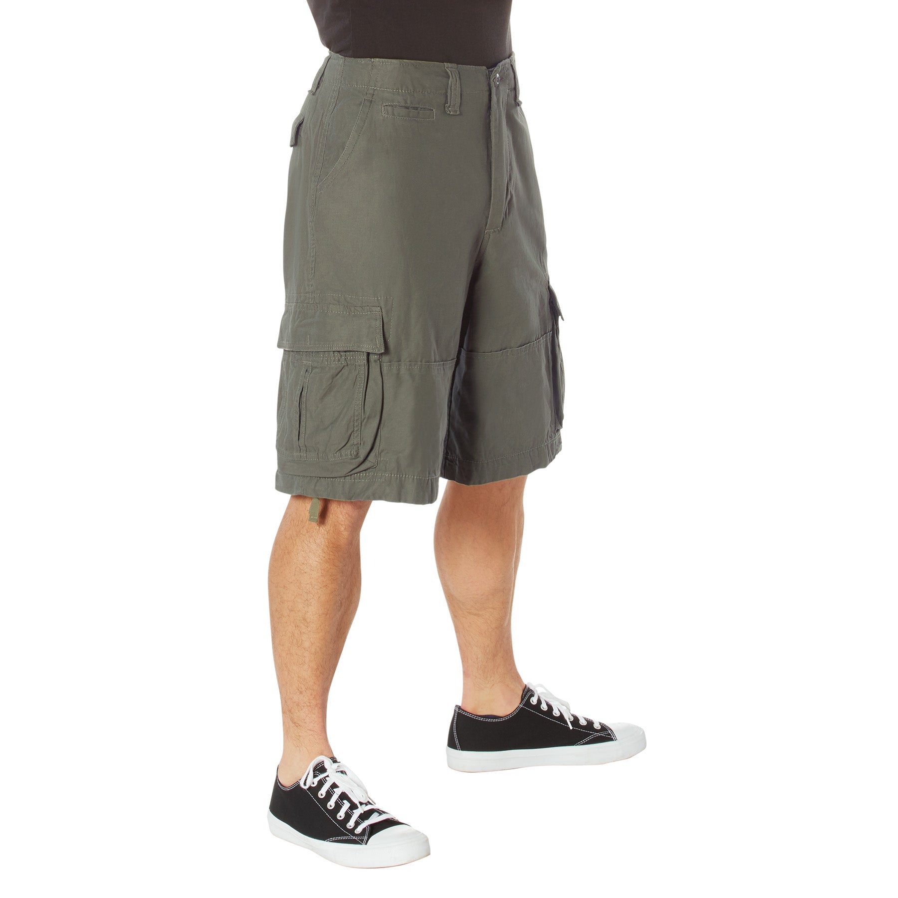 Vintage Utility Cargo Shorts - OLIVE DRAB