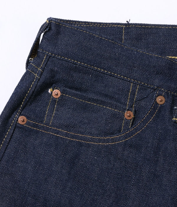 SC49007 SUGAR CANE SUPER “DENIM COLLECTIBLES #07 13.5OZ. BLUE DENIM WAIST OVERALLS “1946 MODE - INDIGO