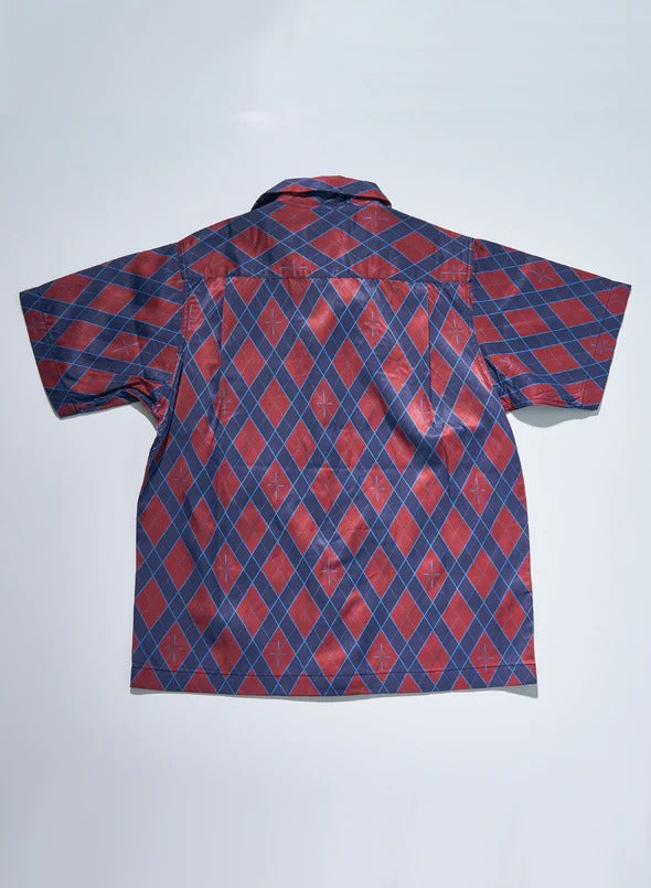 HSA25-01 "NARAHIRA" SNAKE PATTERN SHIRT - RED