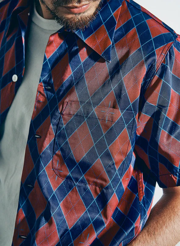 HSA25-01 "NARAHIRA" SNAKE PATTERN SHIRT - RED