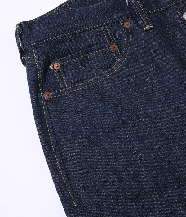SC49007 SUGAR CANE SUPER “DENIM COLLECTIBLES #07 13.5OZ. BLUE DENIM WAIST OVERALLS “1946 MODE - INDIGO