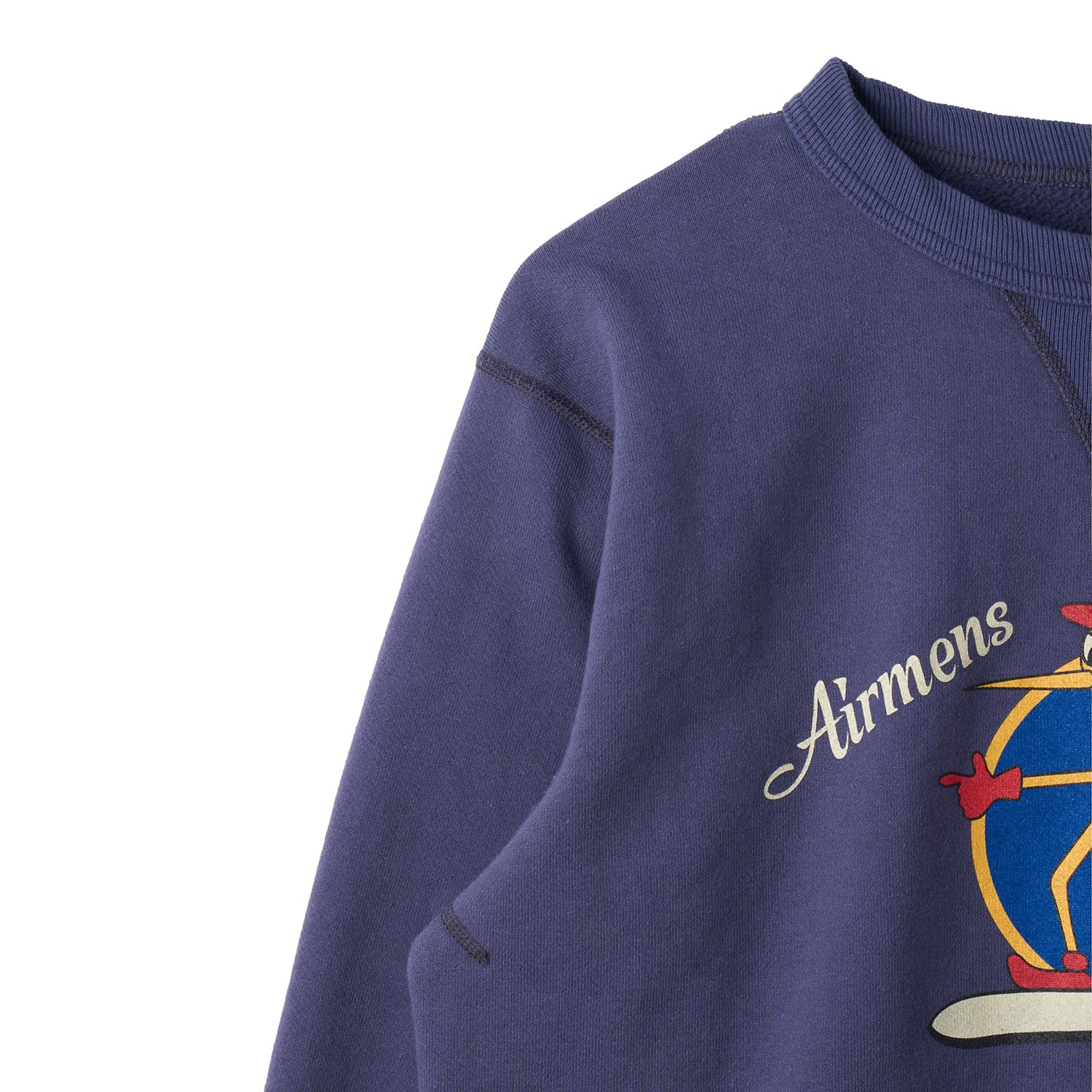 BR69632 SET-IN CREW NECK SWEAT SHIRT AIRMENS MOSQUITO CLUB - NAVY