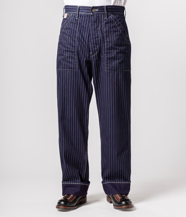 SC40786A / 9OZ. WABASH STRIPE ENGINEER PANTS - INDIGO WABASH