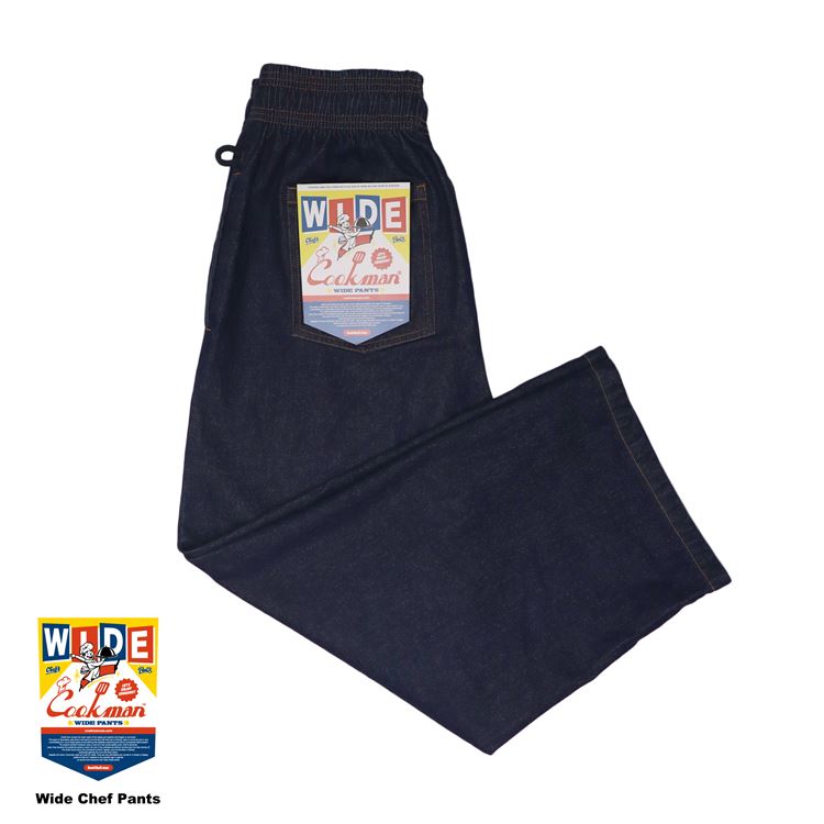 WIDE CHEF PANTS DENIM - NAVY