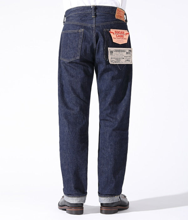 SC49007 SUGAR CANE SUPER “DENIM COLLECTIBLES #07 13.5OZ. BLUE DENIM WAIST OVERALLS “1946 MODE - INDIGO