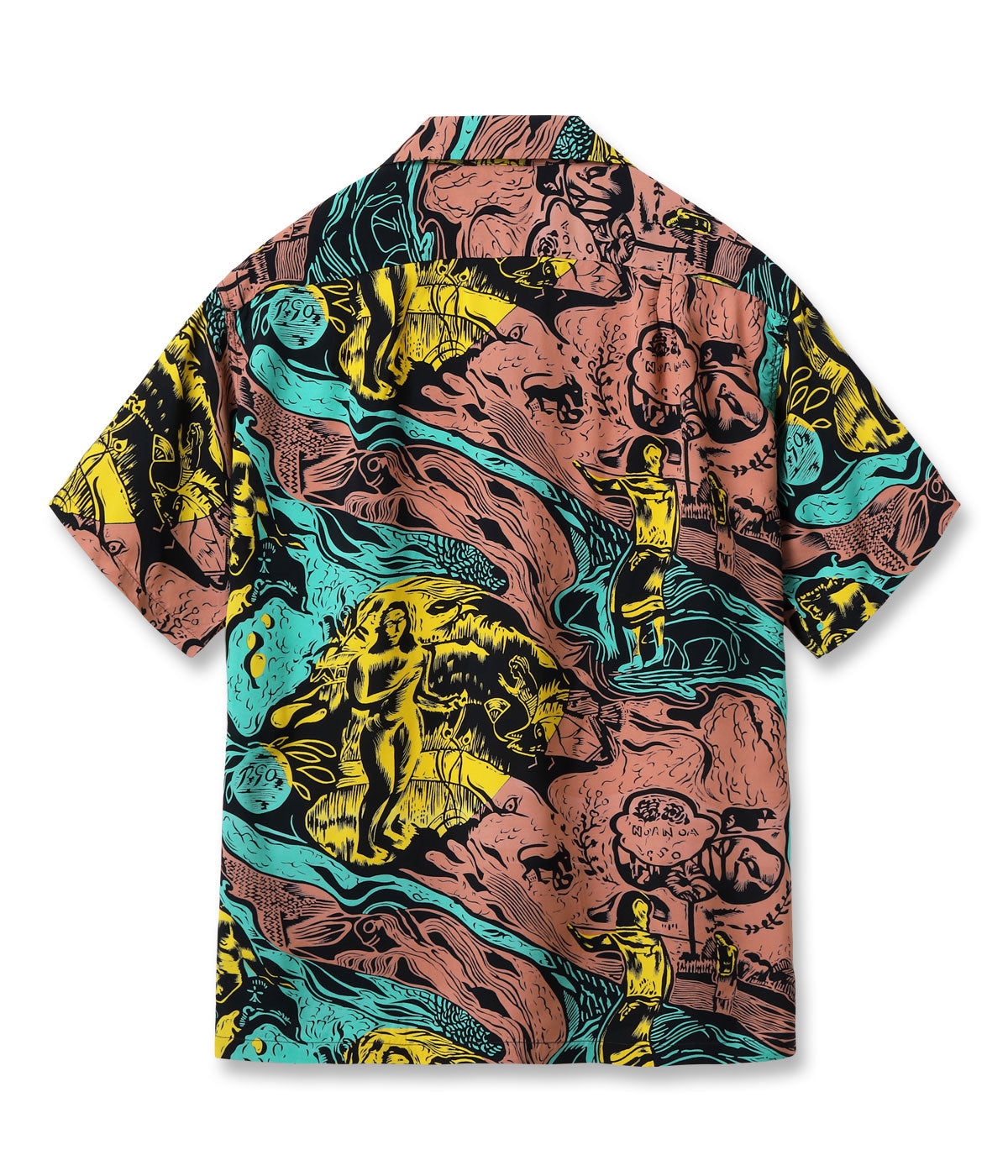 SS39673 SUN SURF SPECIAL EDITION “GAUGUIN WOODCUT MYSTIC” (SHORT SLEEVE) - BLACK