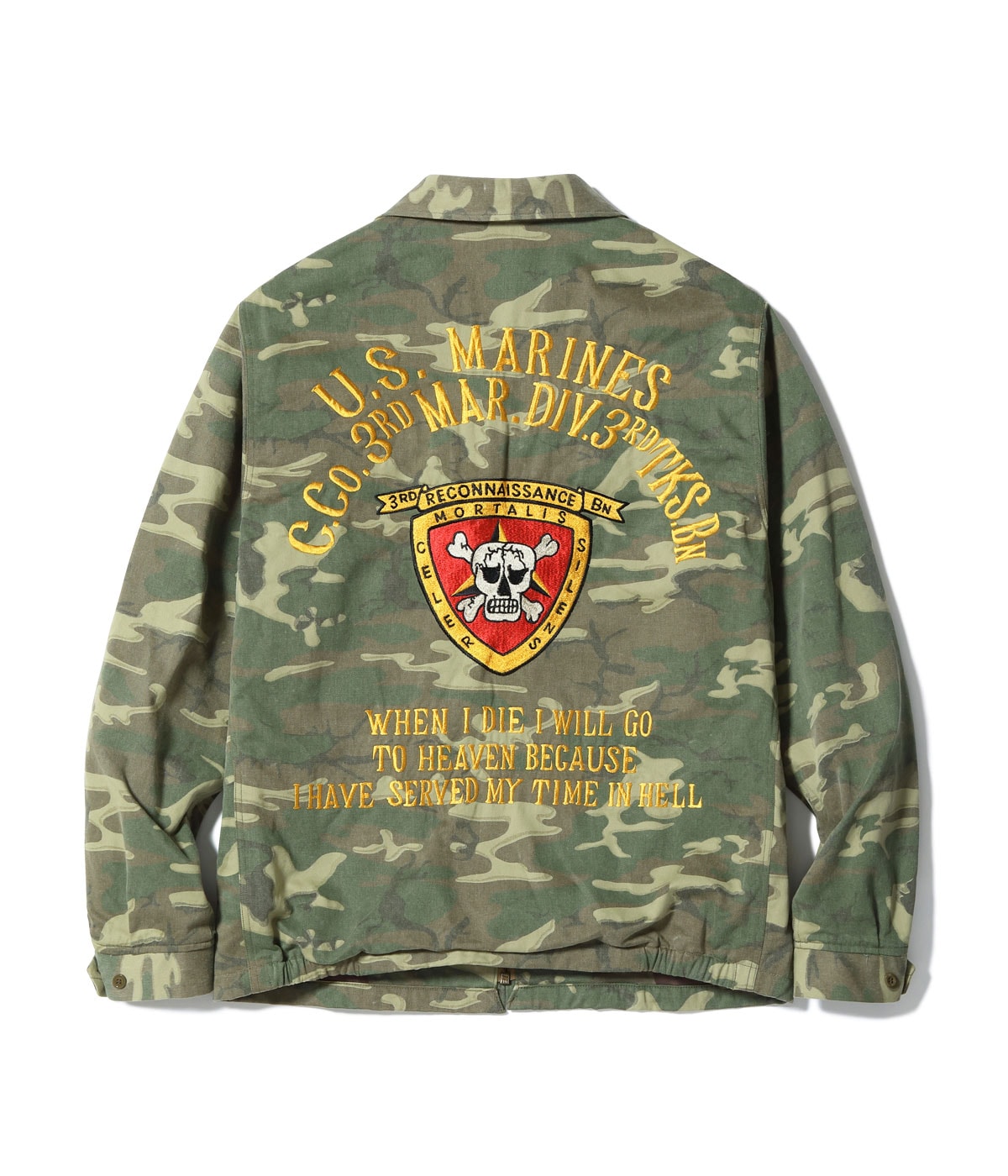 BR15889 TOUR JACKET ERDL CAMO US MARINE CORPS 3rd MAR. DIV. 3rd TKS. BN - CAMOUFLAGE