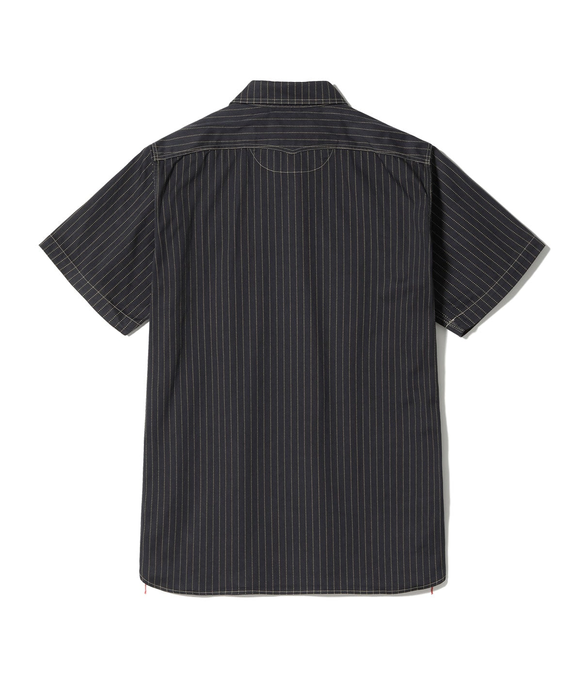 SC39702 FICTION ROMANCE 8.5oz. BLACK WABASH STRIPE WORK SHIRT (SHORT SLEEVE) - A.BLACK