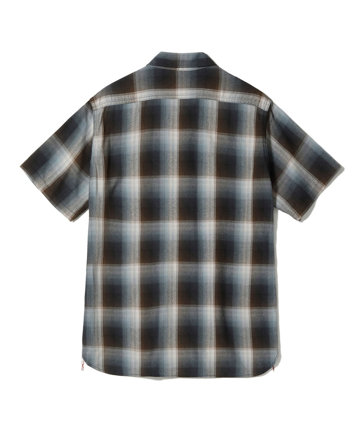 SC39726 RAYON TWILL CHECK WORK SHIRT - BLACK