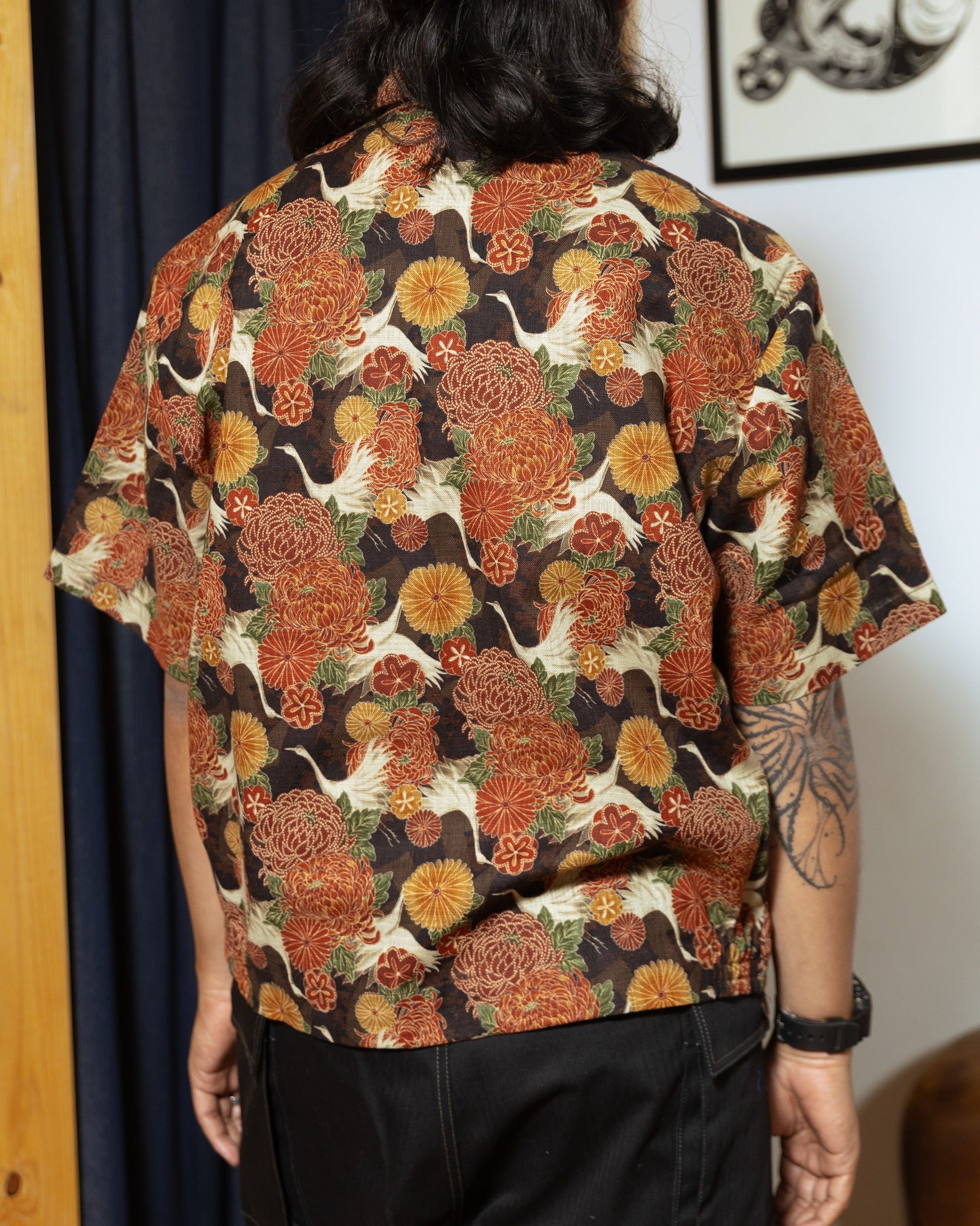 WAISTED ALOHA - MULTI LEAF HOMESPUN