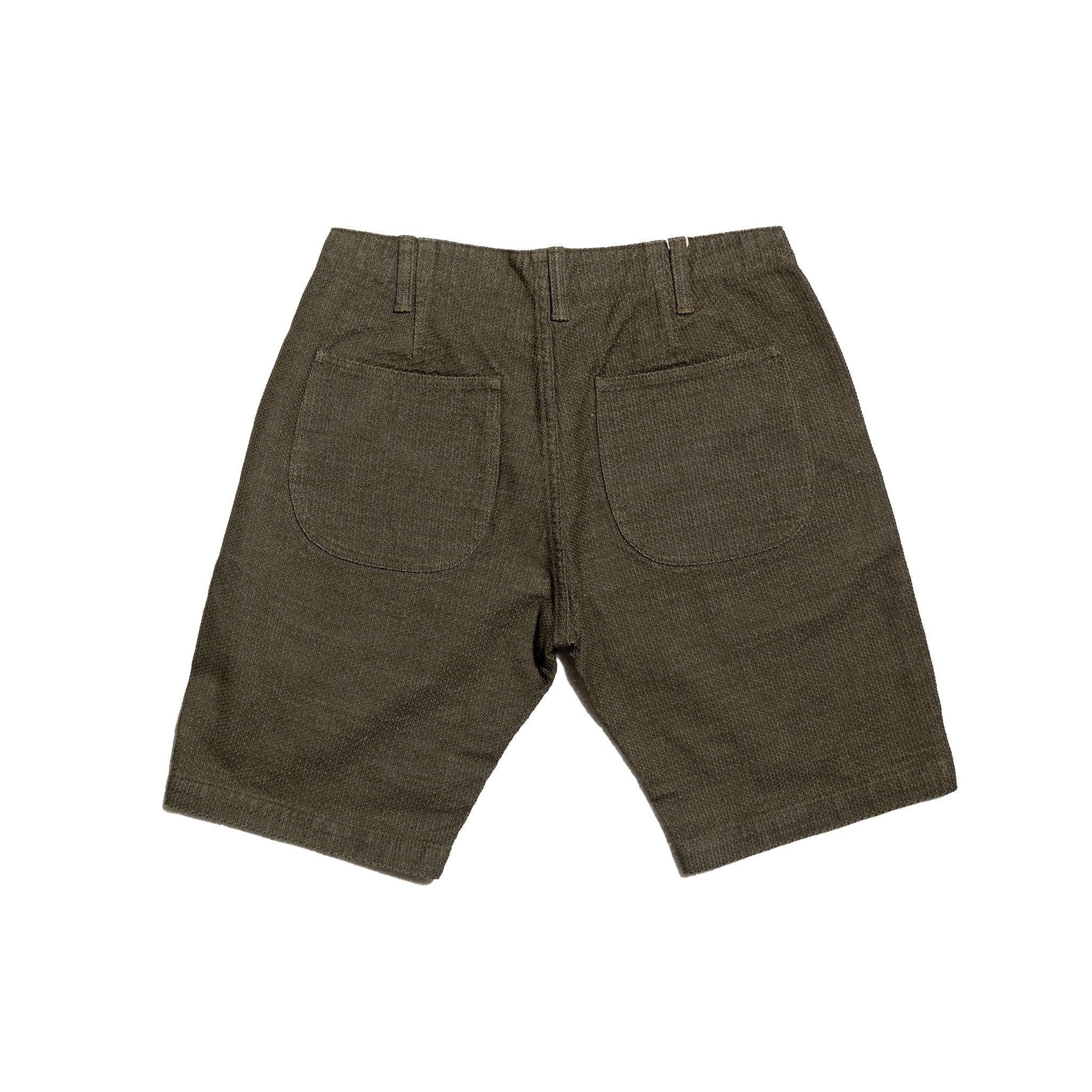 1171-OLV SASHIKO SHORT PANTS - OLIVE X OLIVE