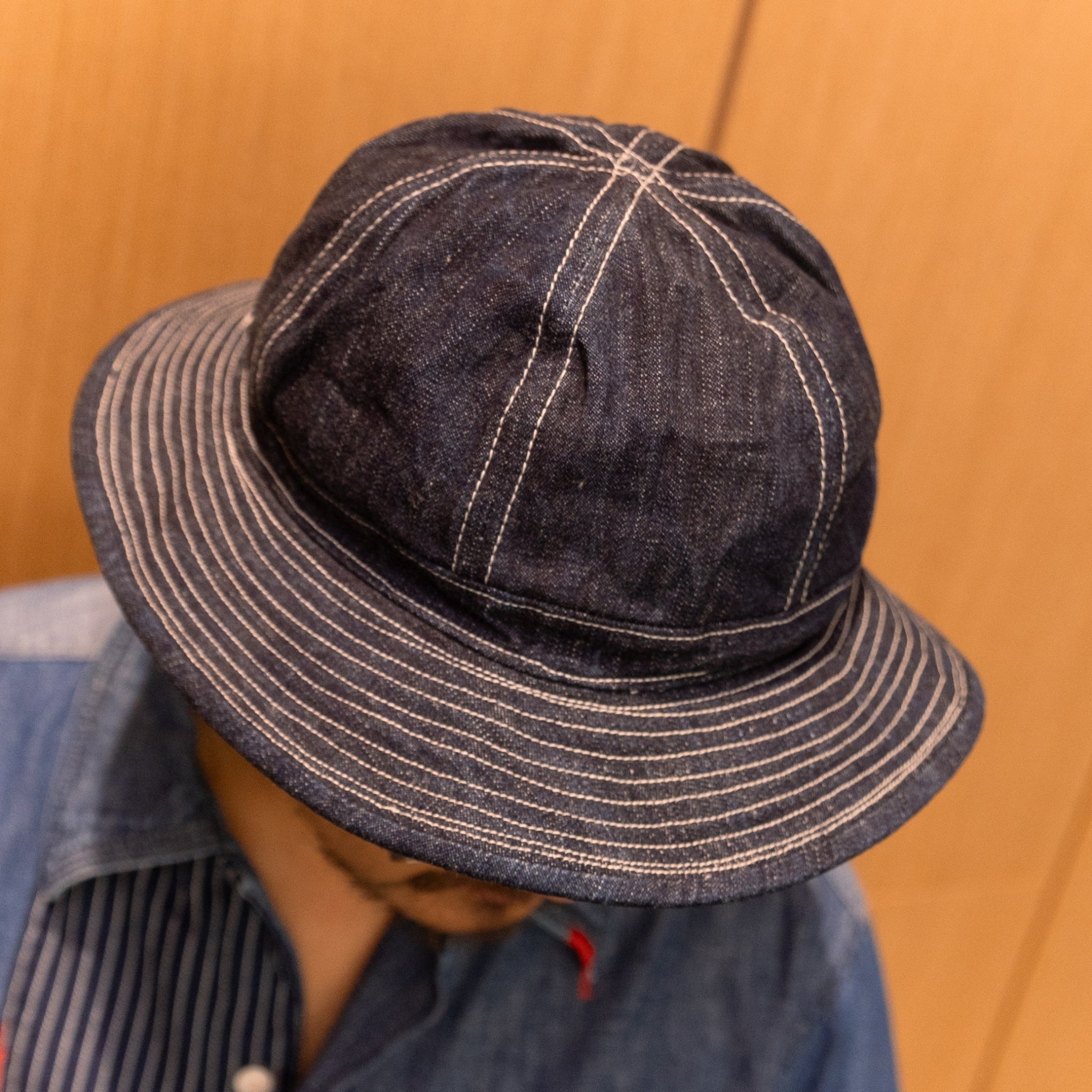 DENIM 6PANEL DAISY HAT - INDIGO