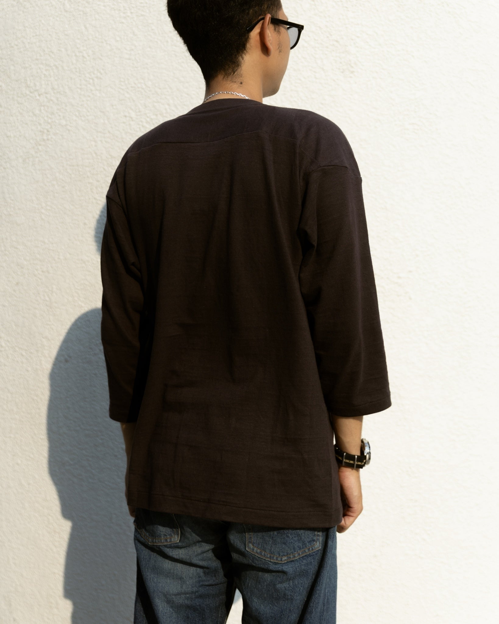 4063 3/4 Sleeve Football T-Shirt WEST POINT - BLACK