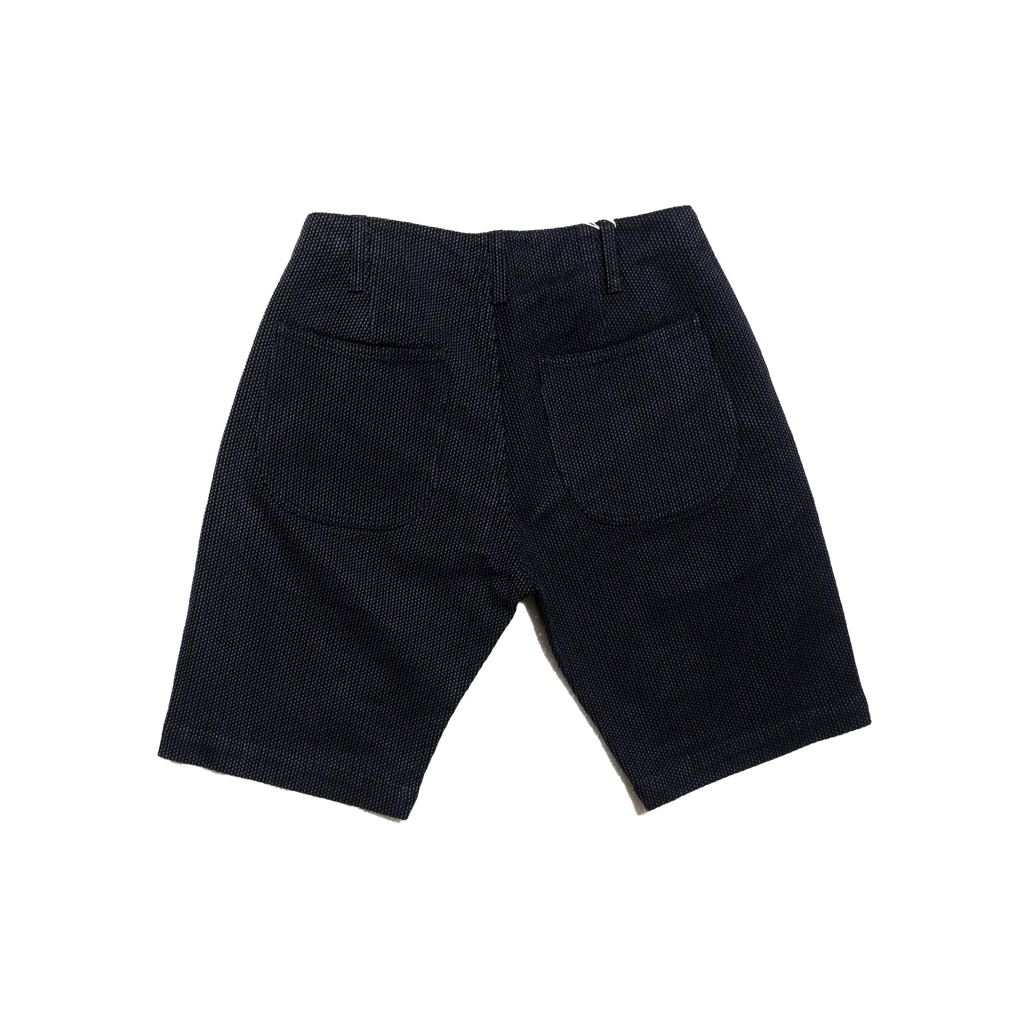 1171-BK SASHIKO SHORT PANTS - GRAY X BLACK