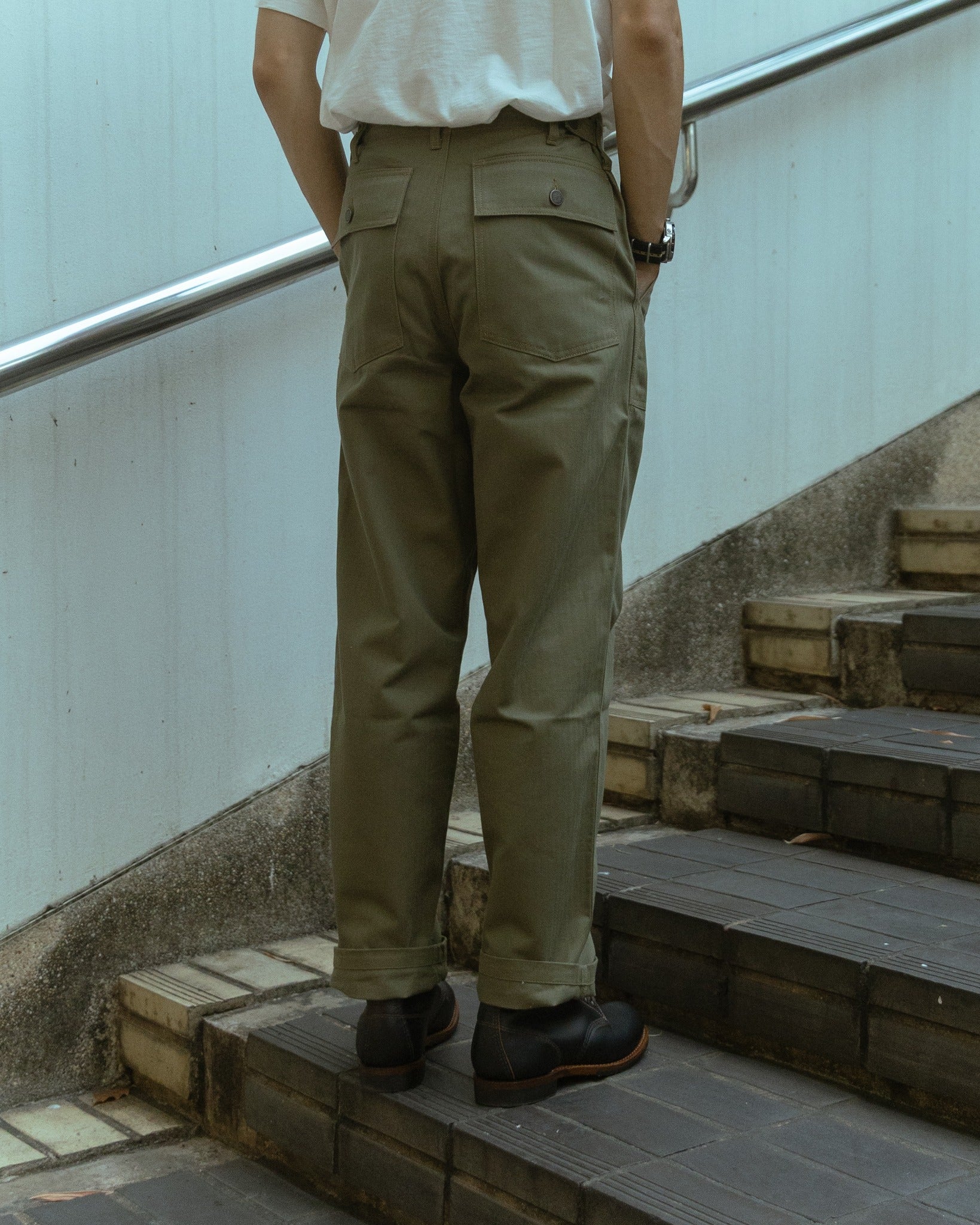 BAKER PANTS - OLIVE DRAB HBT