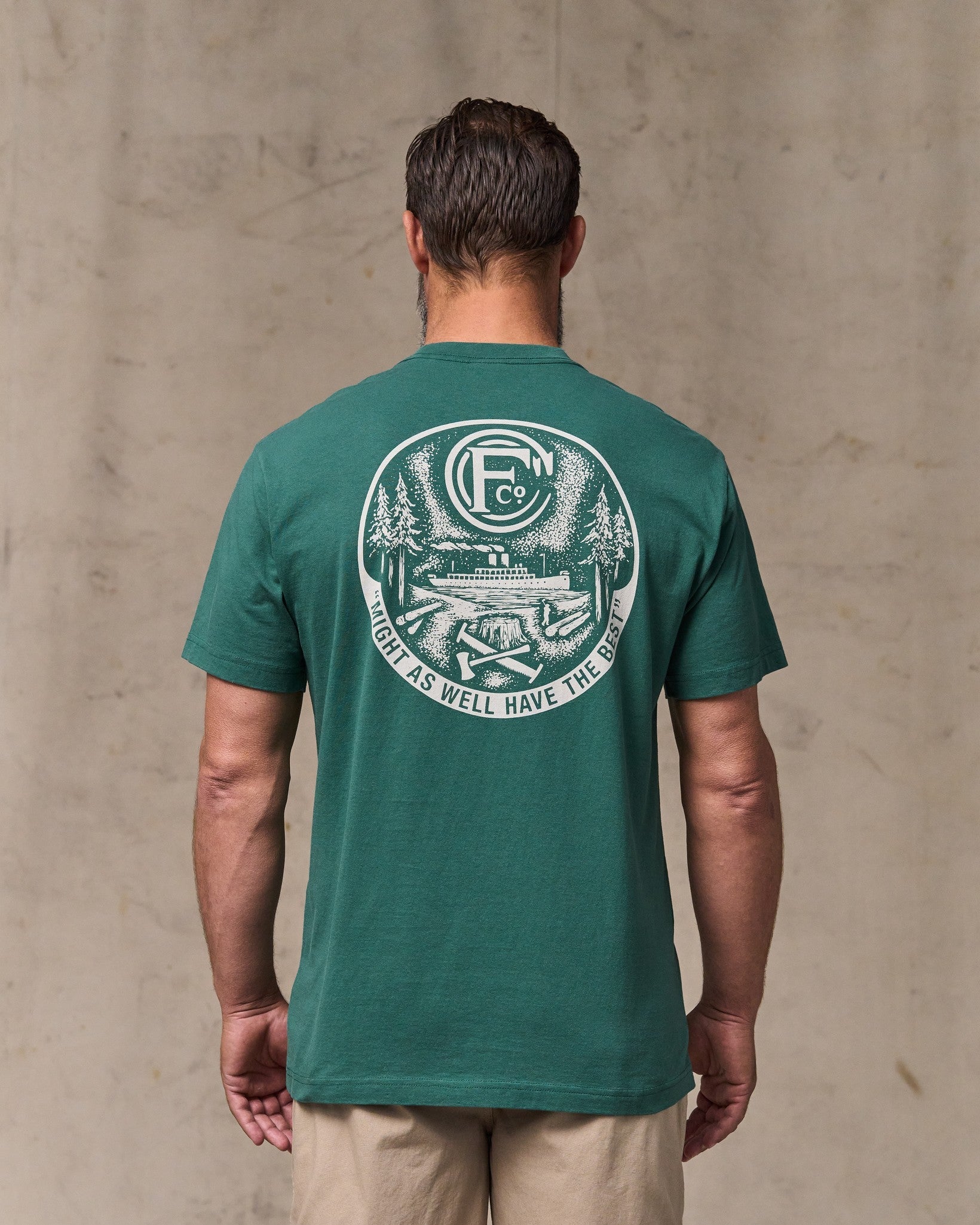 FORESTRY GRAPHIC T-SHIRT - MALLARD GREEN