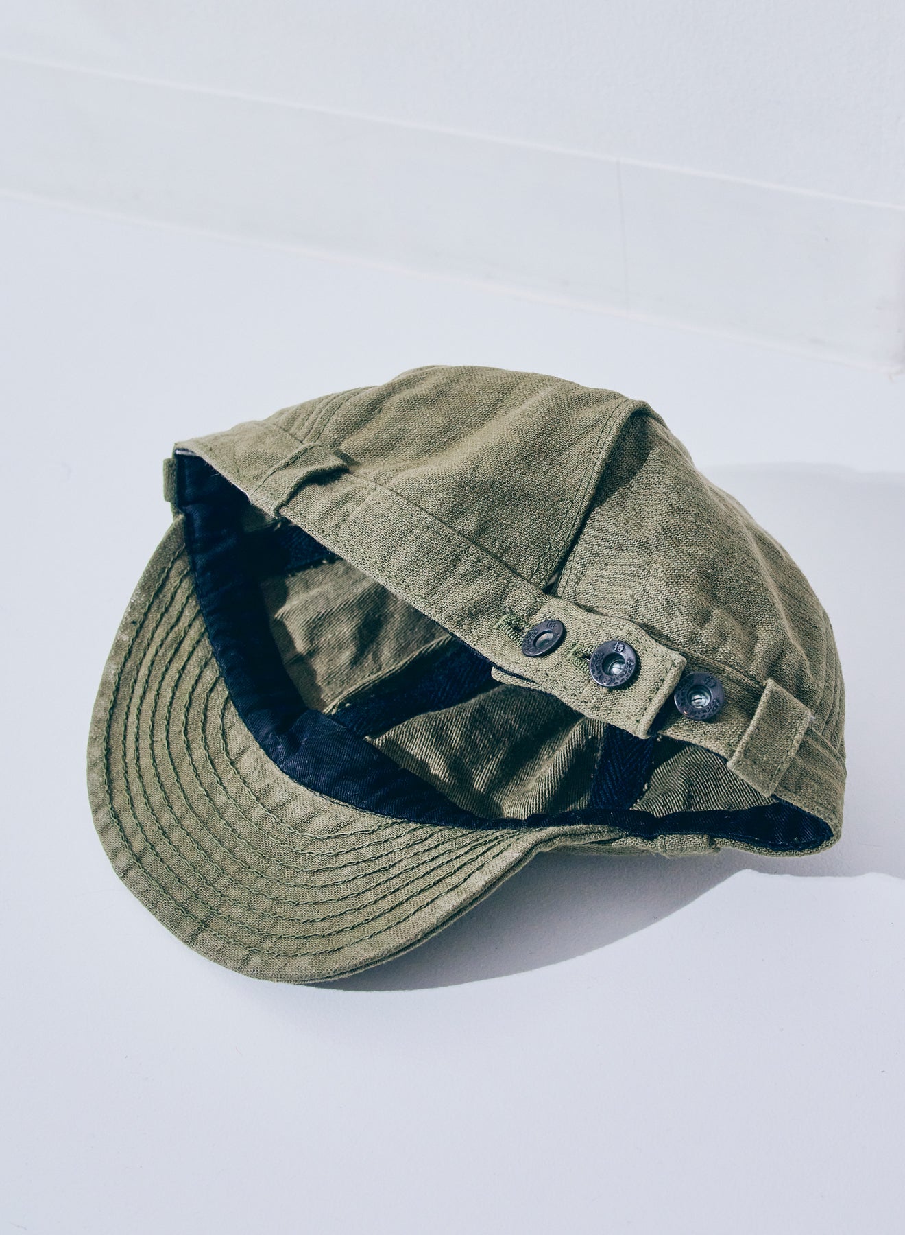 SJ201WC-52BP (15oz Back Satin Work Cap) - OLIVE