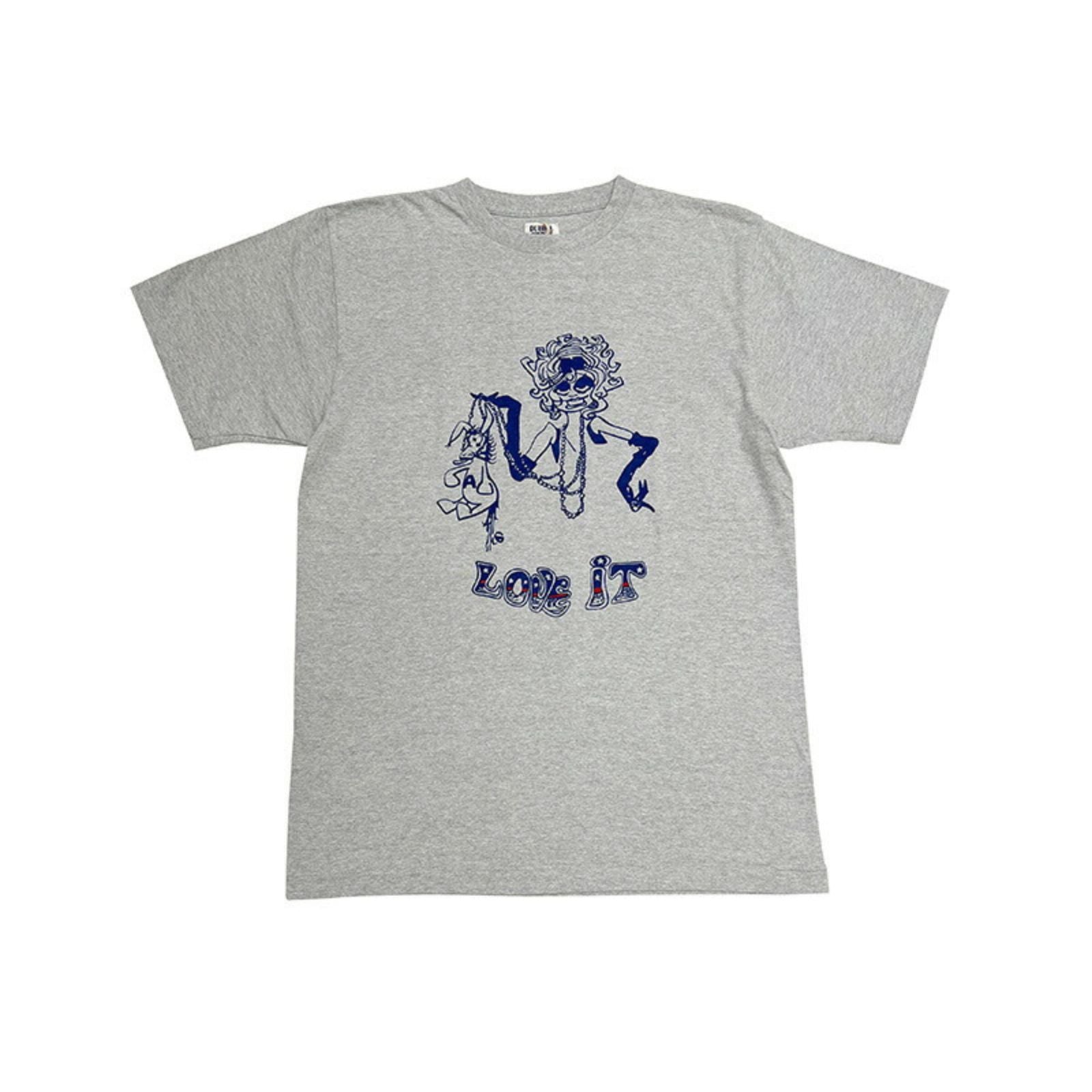 33005-06 Printed Tee "LOVE IT" - HEATHER GREY