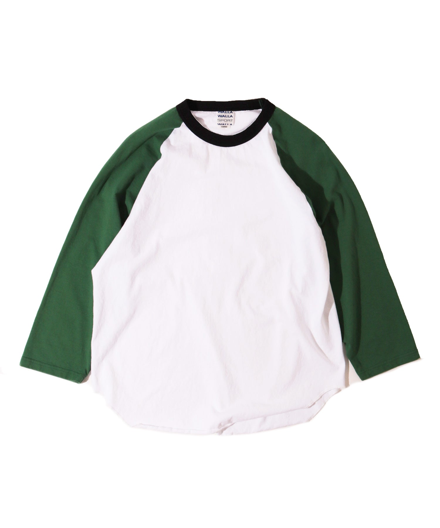 3/4 BASEBALL TEE 3-TONE - GRASS/BLACK