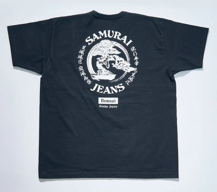 SJST25-104 HEAVY WEIGHT T-SHIRT "BONSAI" - BLACK