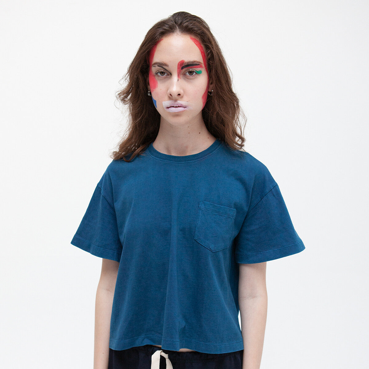 W'MENS POCKET TEE - INDIGO