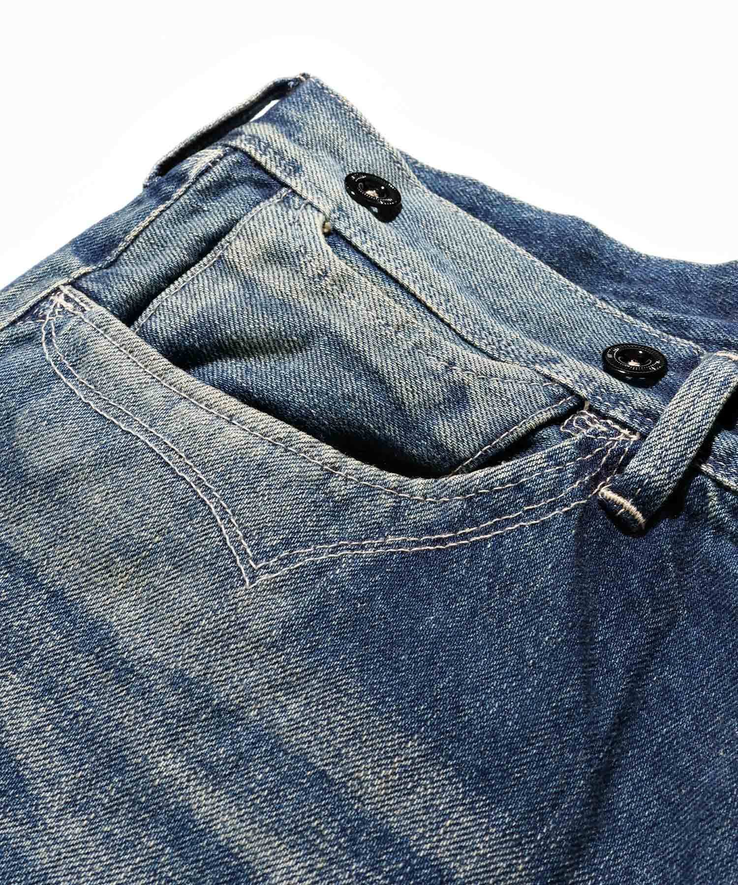 GS2529917A USED PITMANS DENIM WAIST OVEROLLS - LIGHT BLUE