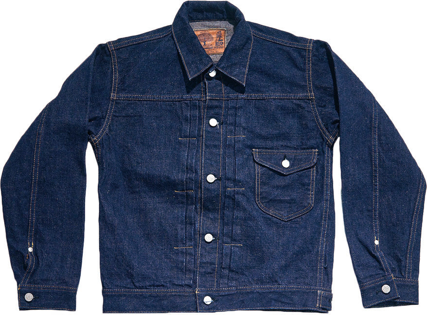 S101AX-SAKURA 18oz Indigo + Sakura Denim Jacket - INDIGO