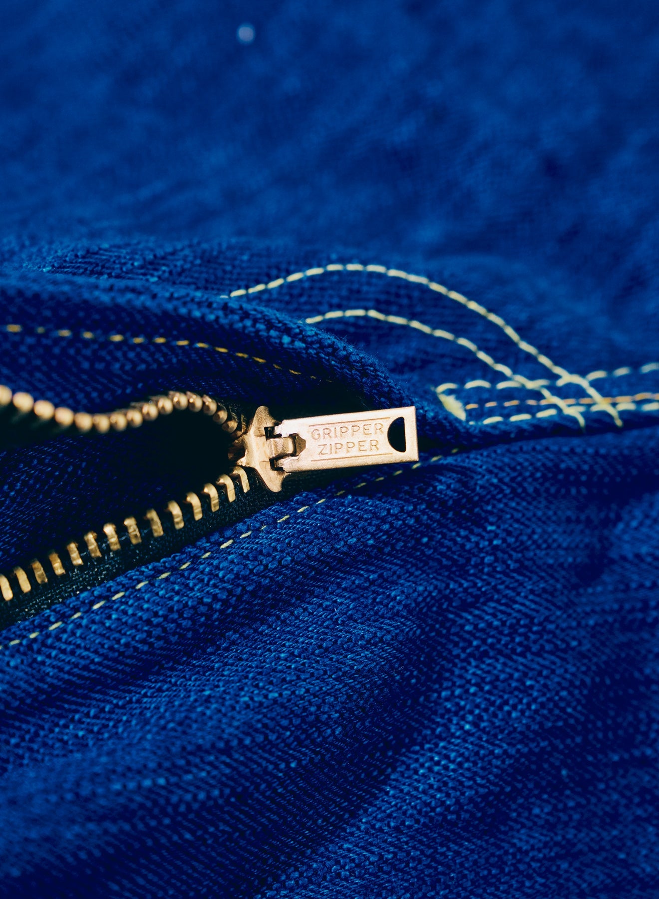 S6100XX15oz-SH Seigaiha Slim Straight Zipper model - INDIGO