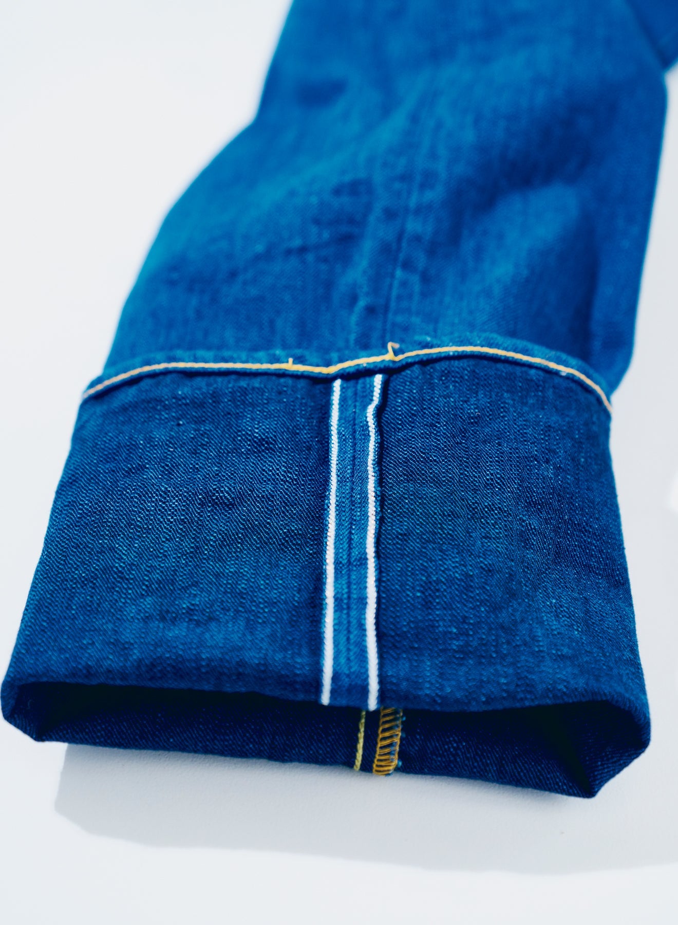 S6100XX15oz-SH Seigaiha Slim Straight Zipper model - INDIGO