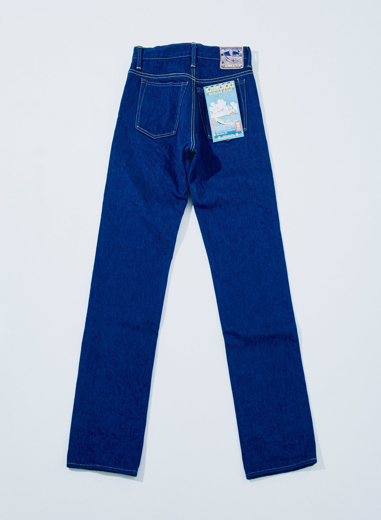 S6100XX15oz-SH Seigaiha Slim Straight Zipper model - INDIGO