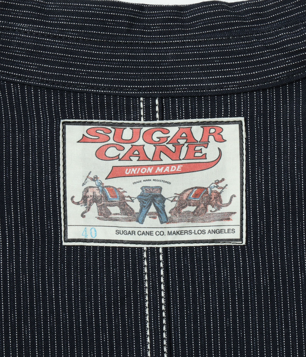 SC15700 FICTION ROMANCE 8oz. INDIGO STRIPE WORK COAT - INDIGO