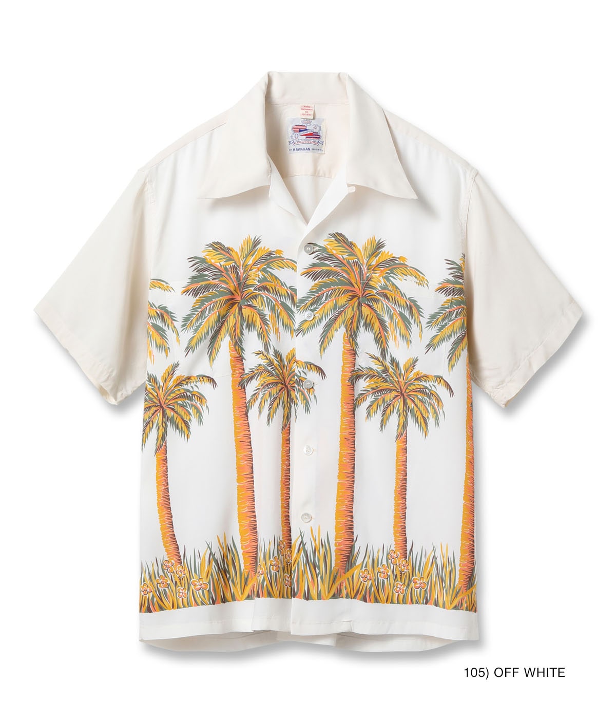DK39448 DUKE KAHANAMOKU SPECIAL EDITION “PALM TREE” (SHORT SLEEVE) - OFF WHITE
