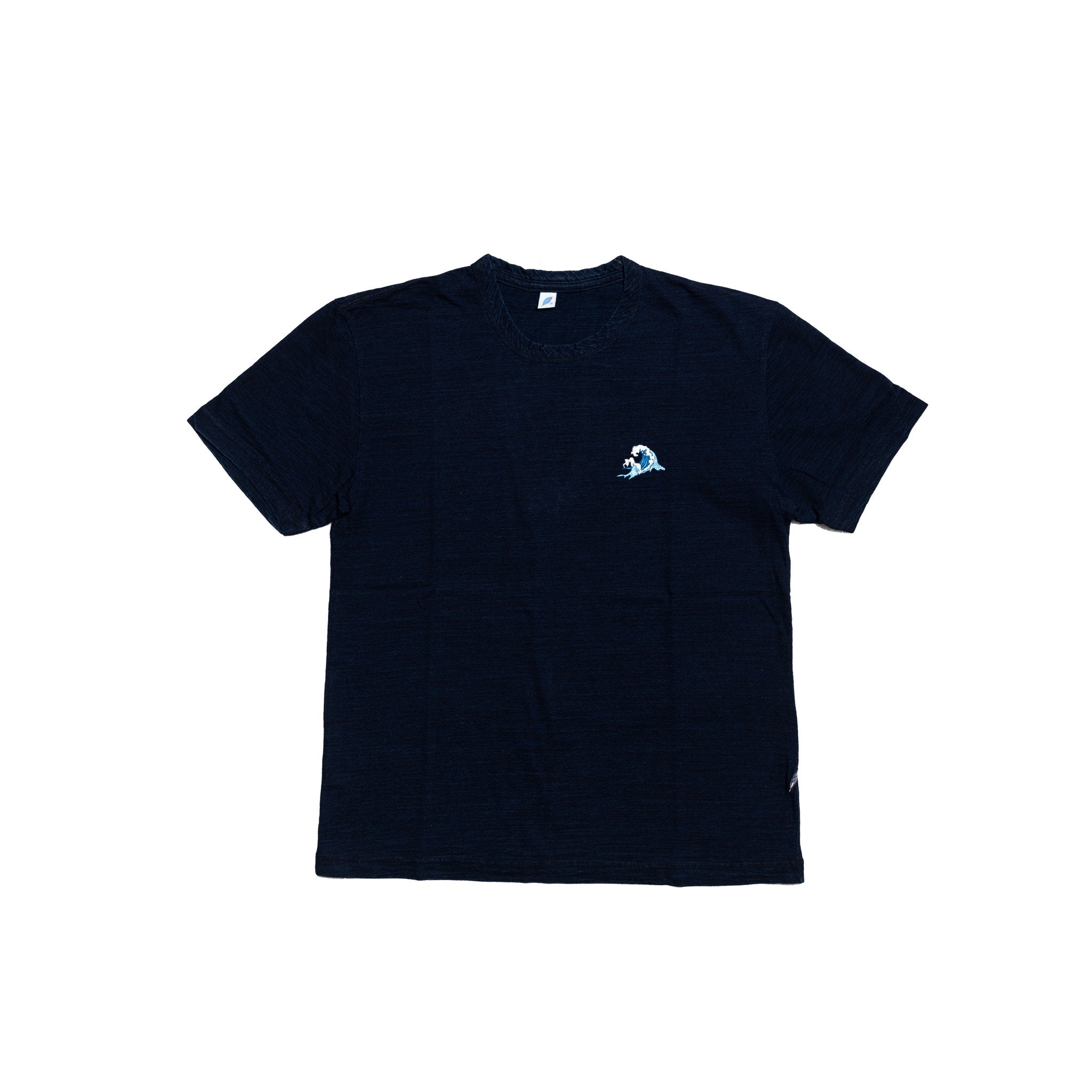 5406-4 SUMMER EMBROIDERED INDIGO TEE S/S - WAVE