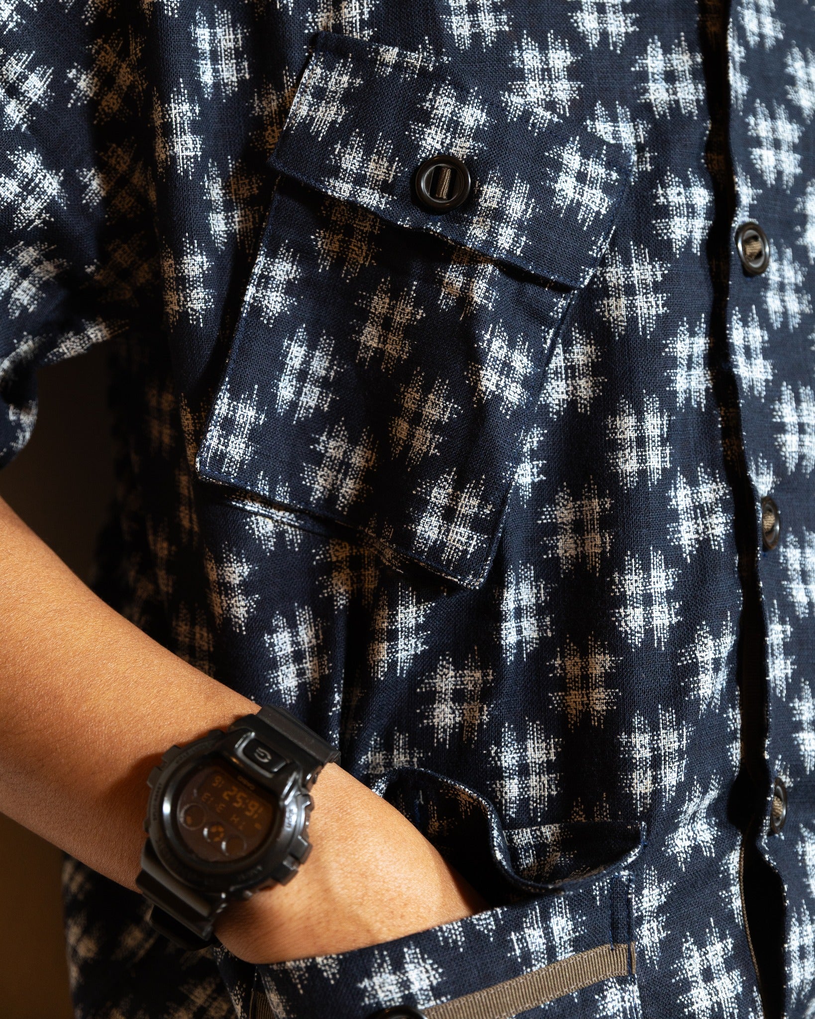 TROPICAL OVERSHIRT - CROSSHATCH HOMESPUN