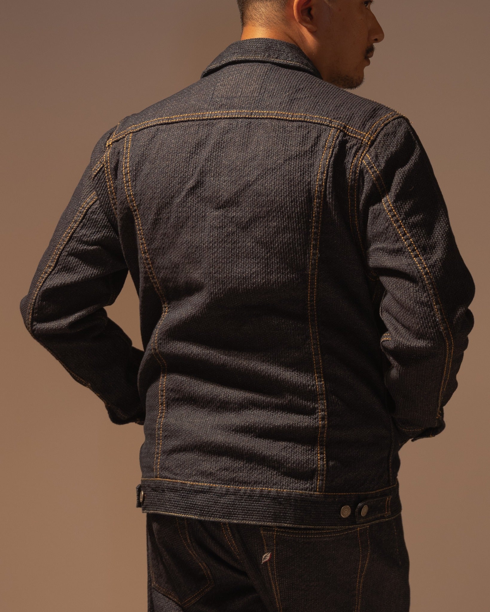 6117-ID SASHIKO TYPE 2 JACKET - INDIGO X INDIGO