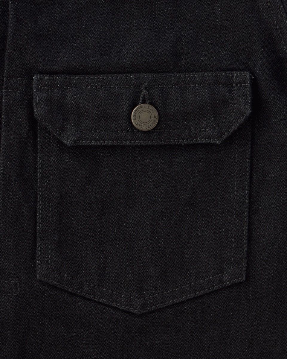 MMGJ11025S #002 CLASSIC DENIM JACKET 15.7oz - BLACK