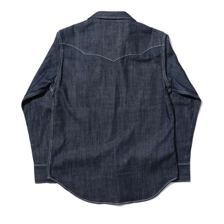 40695 USA COTTON DENIM WESTERN SHIRT - INDIGO