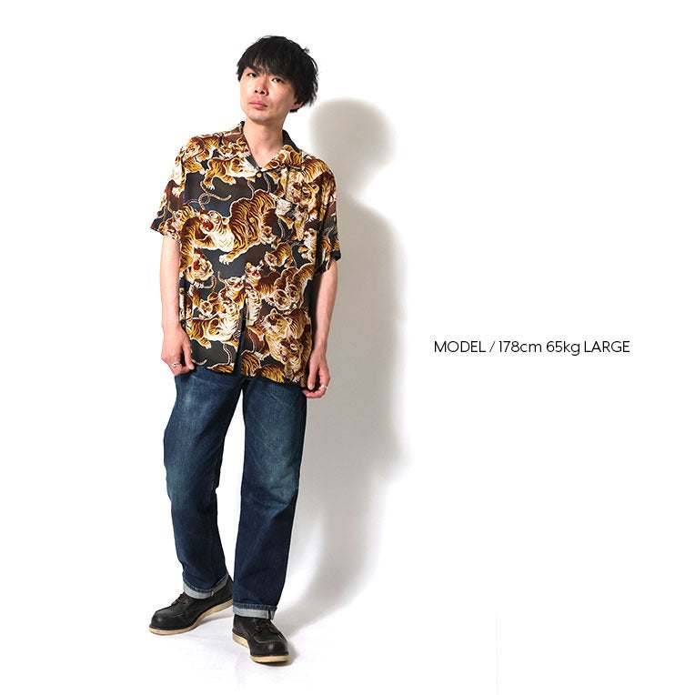 41173 GRADATION ALOHA SHIRT - HUNDRER TIGERS