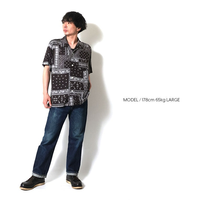 41193 ALOHA SHIRT (BANDANA) - BLACK