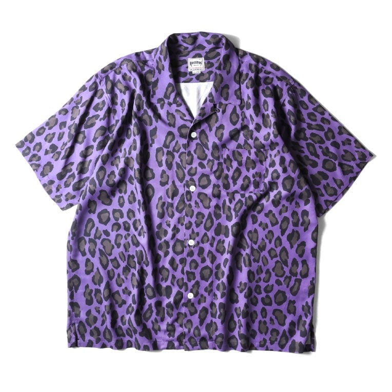 41195 ALOHA SHIRT (LEOPARD) - PURPLE