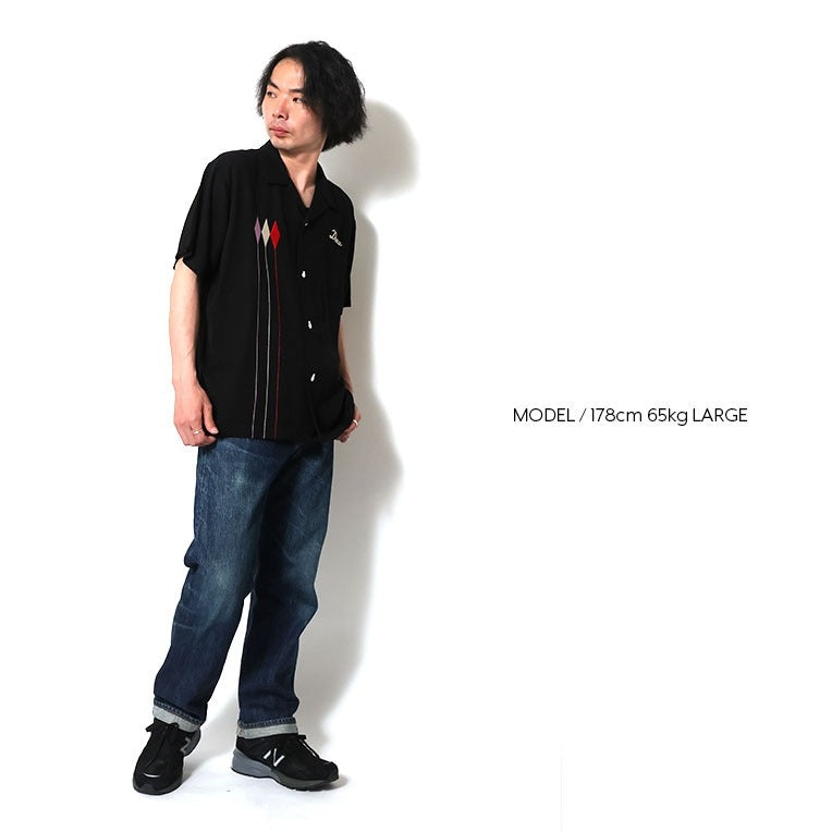 41225 BOWLING SHIRT (TORRANCE) - BLACK