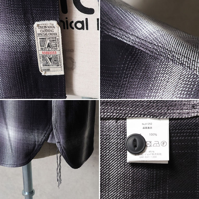 41252 OMBRE CHECK VIYELLA SHIRT - BLACK