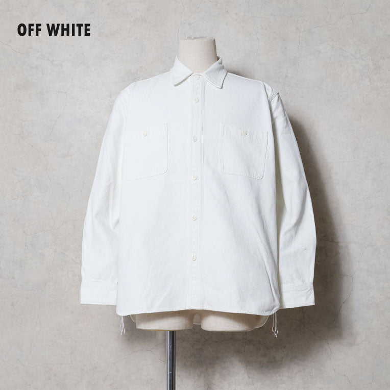 41254 SOLID VIYELLA SHIRT - OFF WHITE