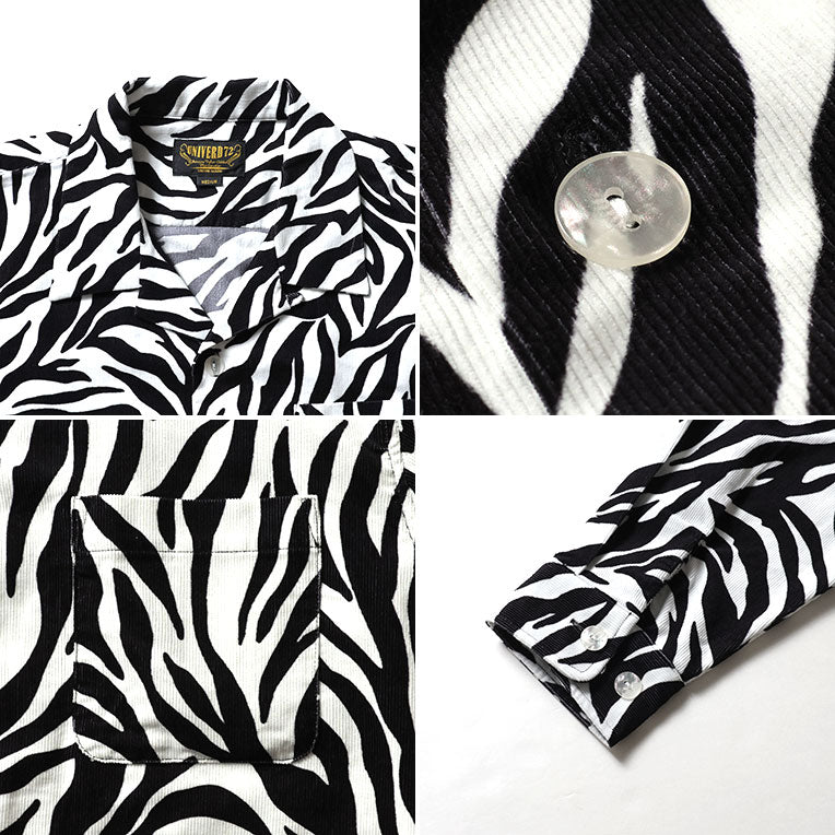 41264 PRINT CORDUROY SHIRT (ANIMAL) - ZEBRA