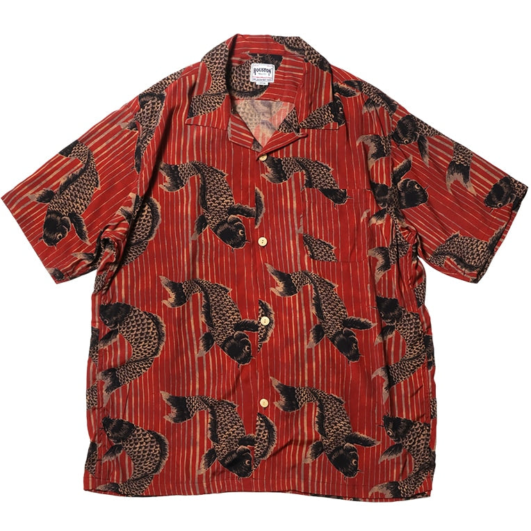 41296 ALOHA SHIRT (Carp) - MAROON