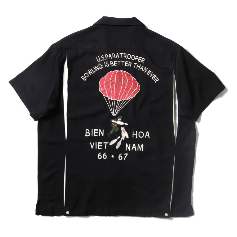 41317 BOWLING SHIRT (PARATROOPER) - BLACK