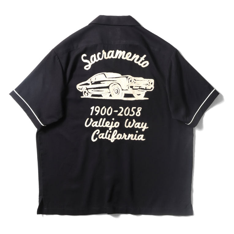 41318 BOWLING SHIRT (SACRAMENTO) - BLACK